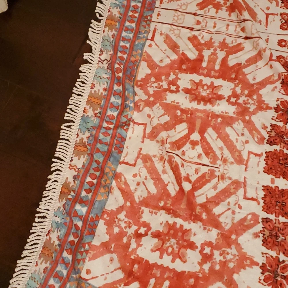 Oversized Fringed Beach Towel nwot